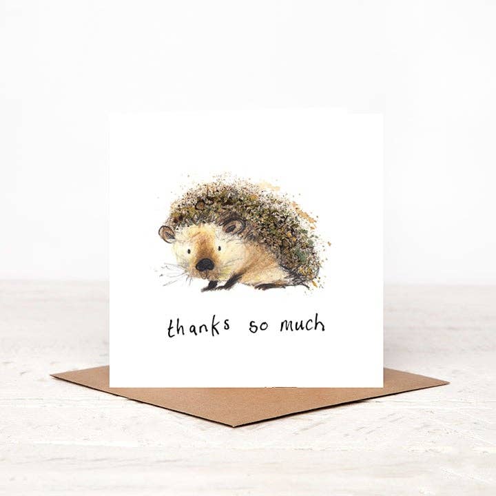 Catherine Rayner Trading Ltd - Wholesale Thank You Card - Francesca Hedgehog Thanks So Much Card1