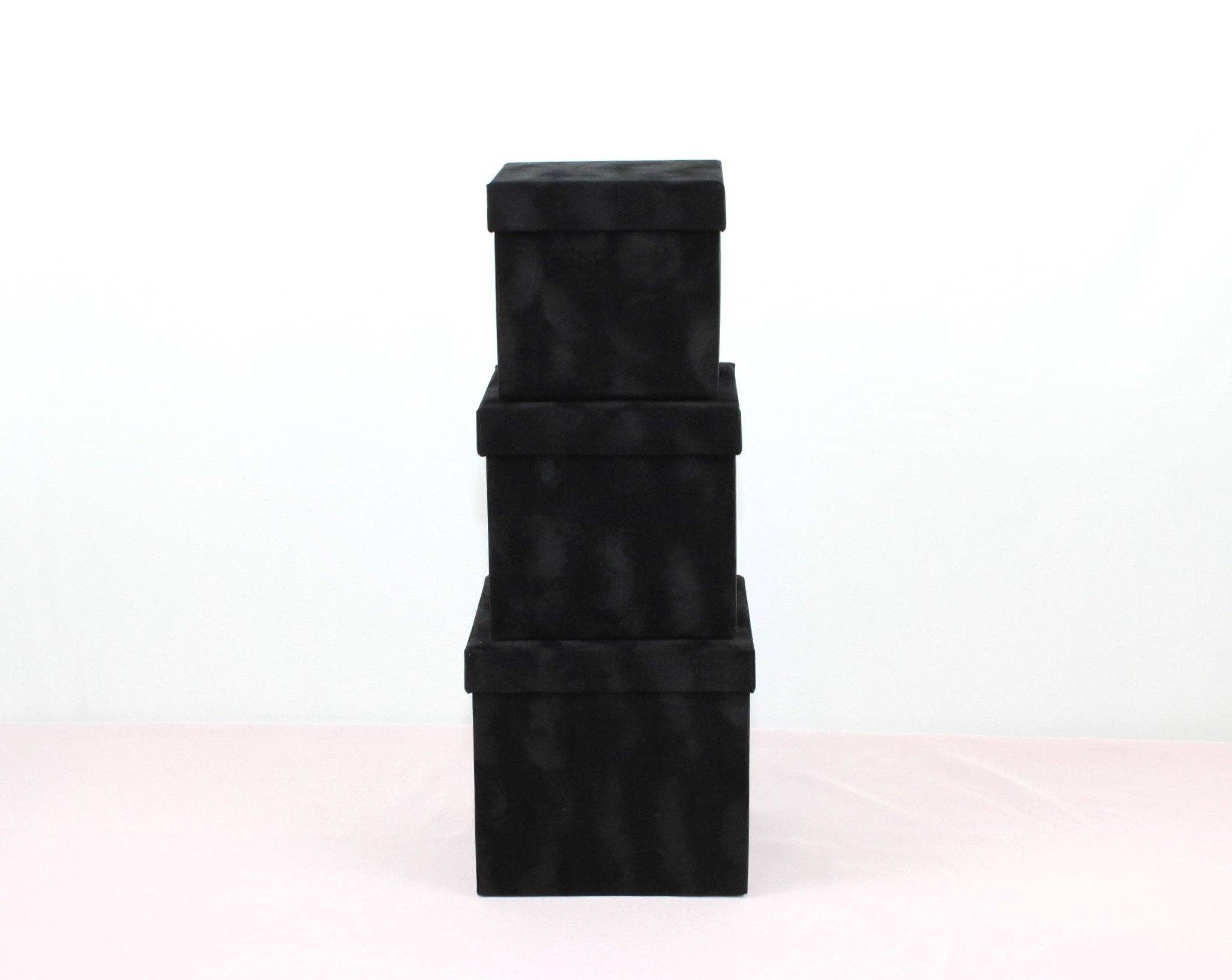 Elegant Design Supply - Wholesale Decorative Box - Velvet Cube Square Flower Hat Box with Lid1