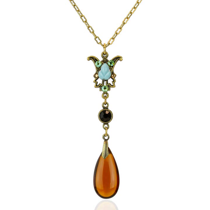 Enchanted Garden Crystal Drop Necklace for wholesale by Anne Koplik Designs, Inc.