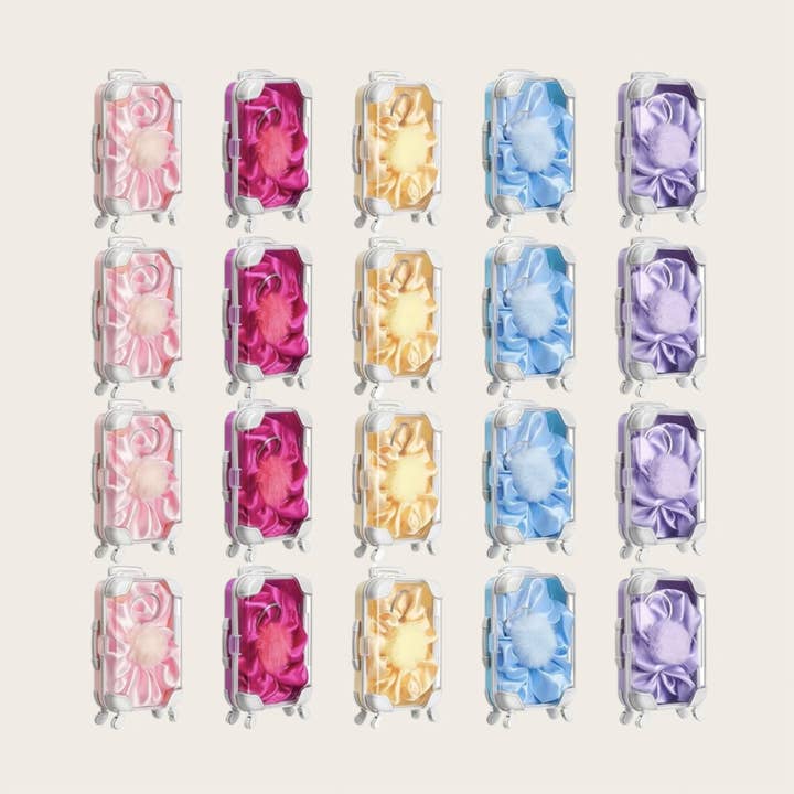 Mini valise de rangement avec porte-clés assorti et chouchou pour la vente par Ella Blue