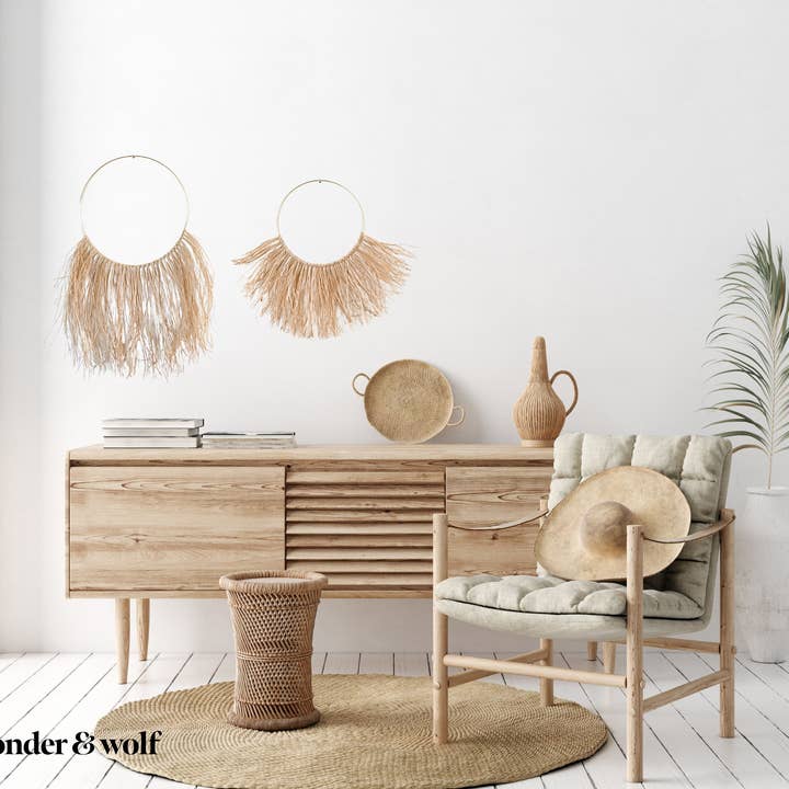 Raffia Wall Hanging for wholesale by sonder & wolf
