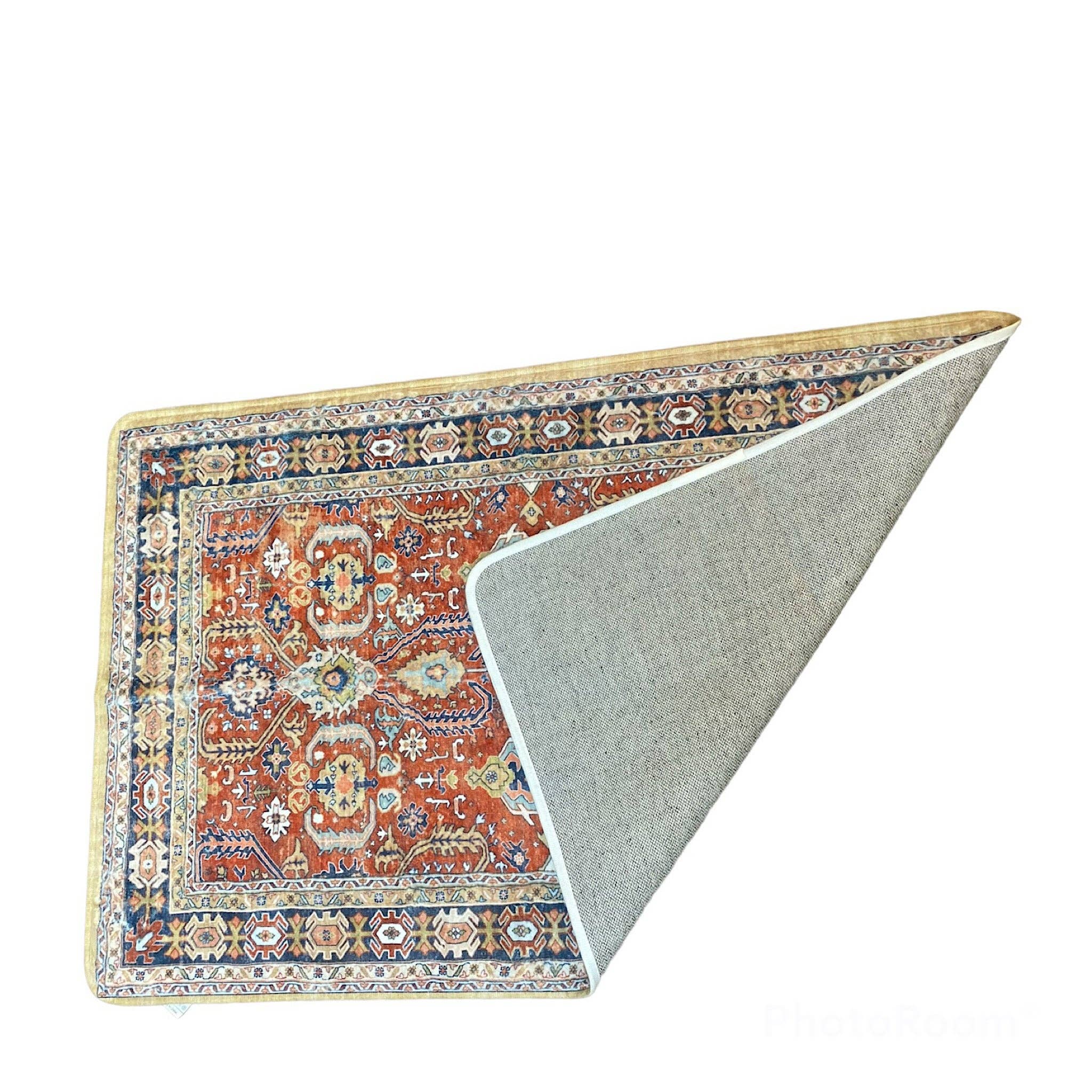 TOBMARC - Wholesale Door Mat - Persian Distressed Small Entryway Rug Doormat Bohemian Faux Wool Non-Slip Washable Low-Pile Floor Carpet for Indoor Front Entrance Kitchen BathroomBedside Rug2