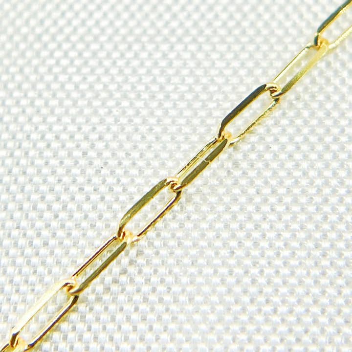 Jewels & Chains - Wholesale Link & Chain Necklace - 027FVBFVT5byft. 14k Solid Gold Diamond Cut Paper Clip Chain