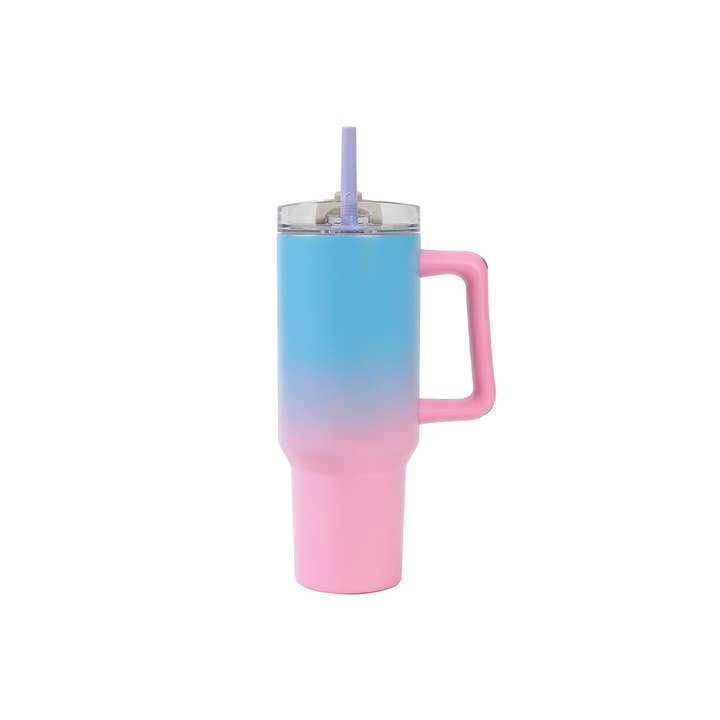 Caneca de viagem 1200 ml gradiente rosa/azul por atacado de I-Total, I-Drink