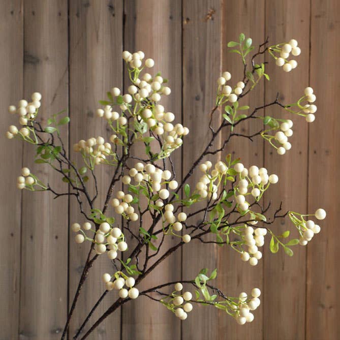 ACNITE(We cover U.S. import duties) – Engroshandel Kunstige blomster – Røde bær kunstige frugter efterårs juledekoration til hjemmet1