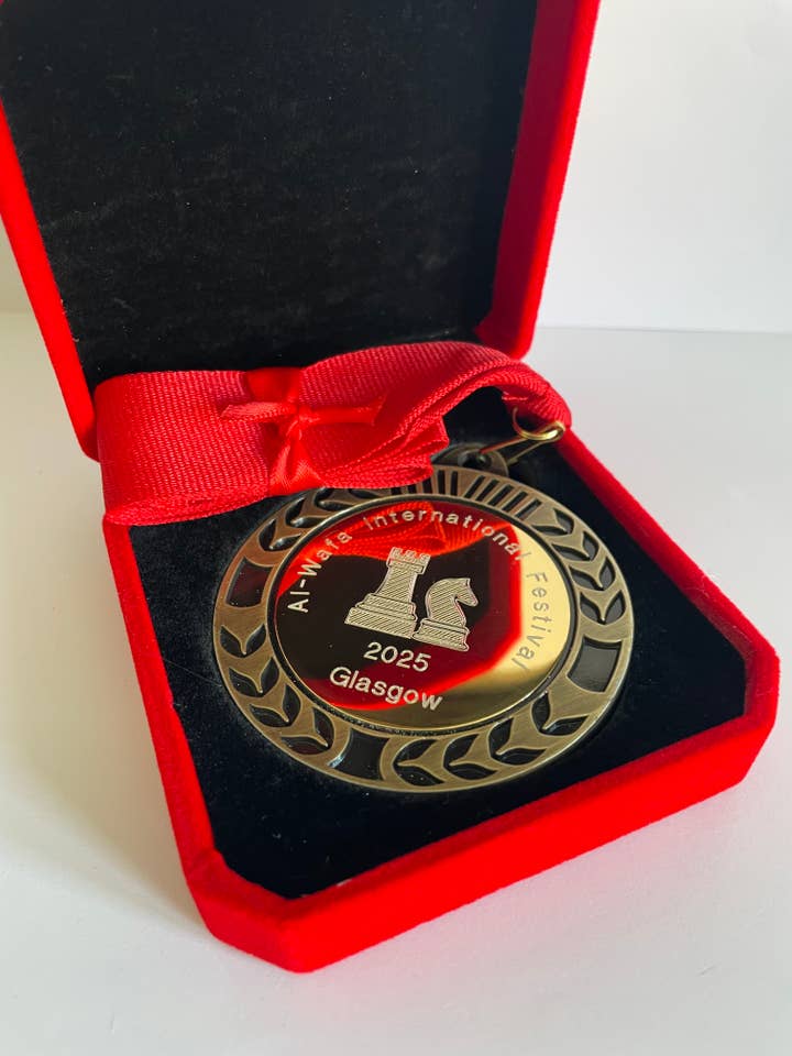 Custom Engraved Medal With Any Logo In Velvet Box - AGH for wholesale by Medal Envy