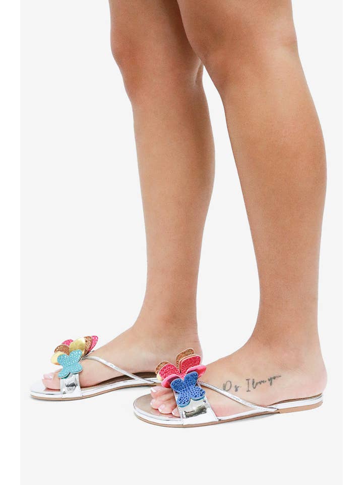 Lemonade Shoes - Wholesale Sandals - Women's - SABETHA - Sandals w/ Sparkling Butterfly Embellishment16