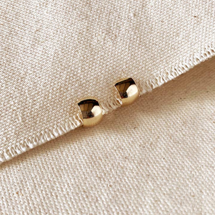 GoldFi - Wholesale Stud/Post Earrings - 18k Gold Filled Half Open Stud Earrings2