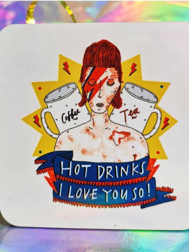 WARME DRANKEN I Love You So! Coaster voor wholesale door Claire Barclay Draws