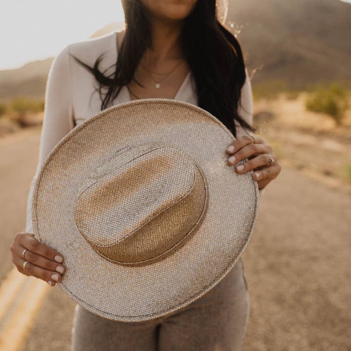 The Modern Cactus Co - Wholesale Cowboyhoed - Uniseks - Unisex westernstijl cowboyhoed met glitter van imitatieleer4