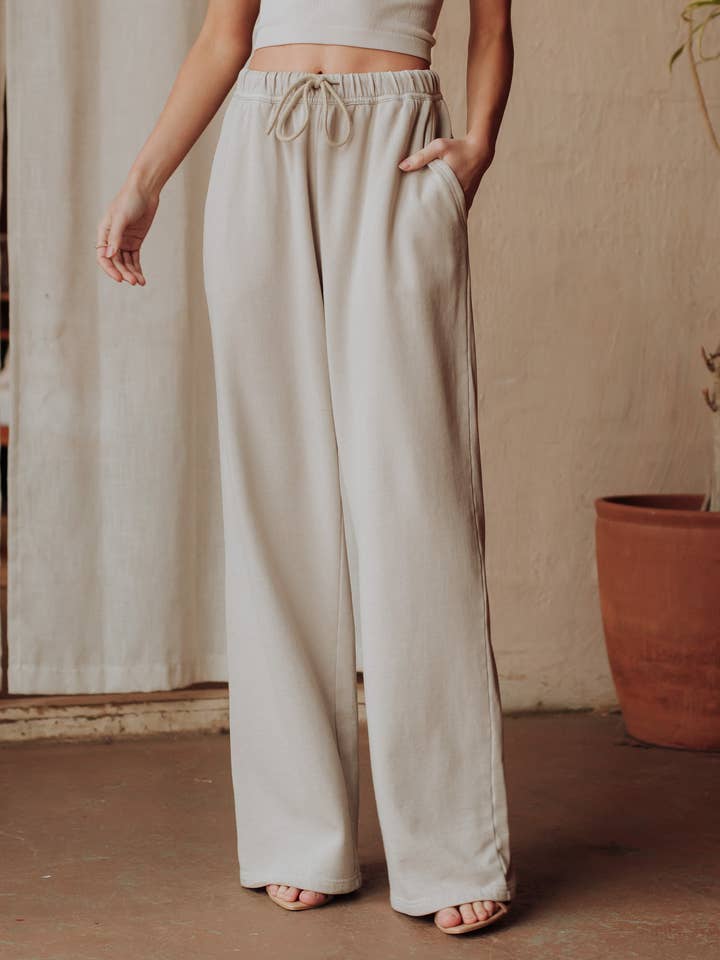 Lt. Gray Washed Soft Sweatpants for wholesale by Panache Apparel Co.