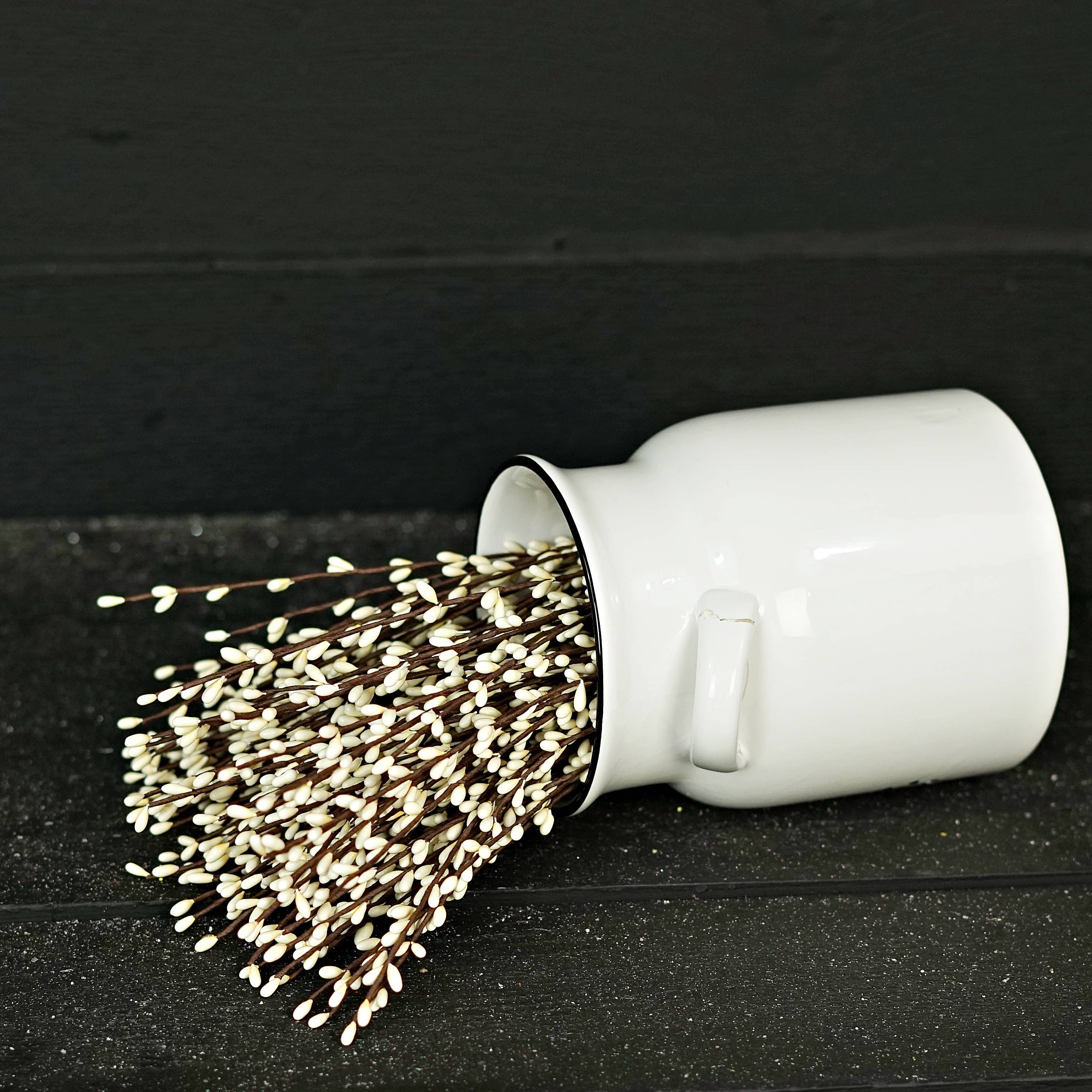 Impressive Enterprises, Inc. - Wholesale Artificial Flowers - ISB13800VAN- 12in Pip Berry Pick-Vanilla color6