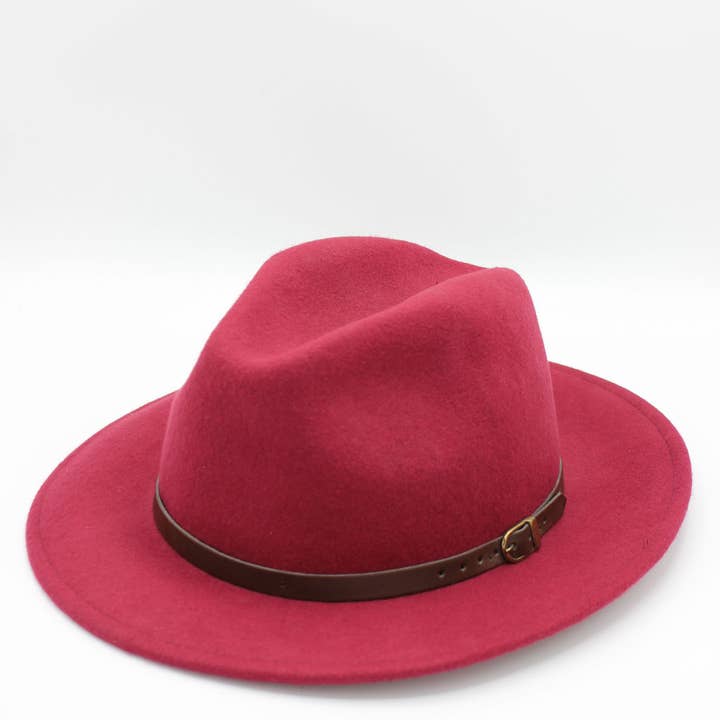 Hologramme Paris - Wholesale Fedora - Unisex - Classic Wool Fedora Hat with Belt24