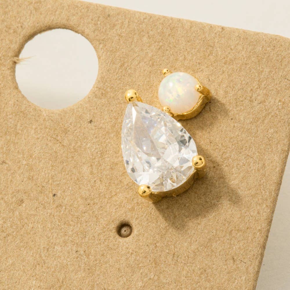 Fame Accessories - Vendita all'ingrosso Orecchini a bottone - Orecchini a goccia con strass3