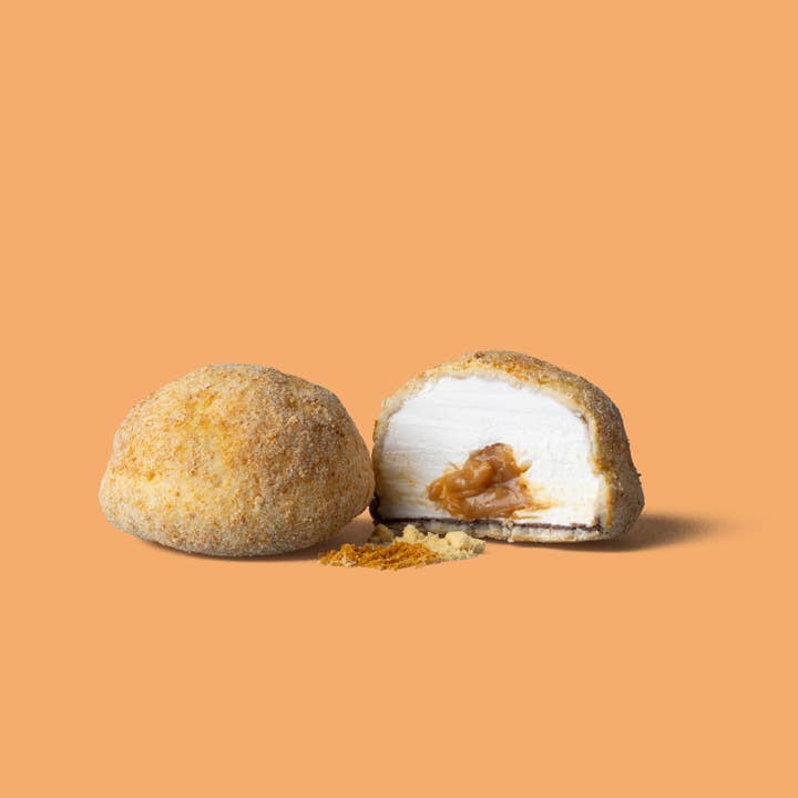 The Mallows – wholesale Chocolate-covered sweets – CARAMEL FILLED MALLOWS+WHITE CHOC, PASSION&SEABUCKTHORN 16G