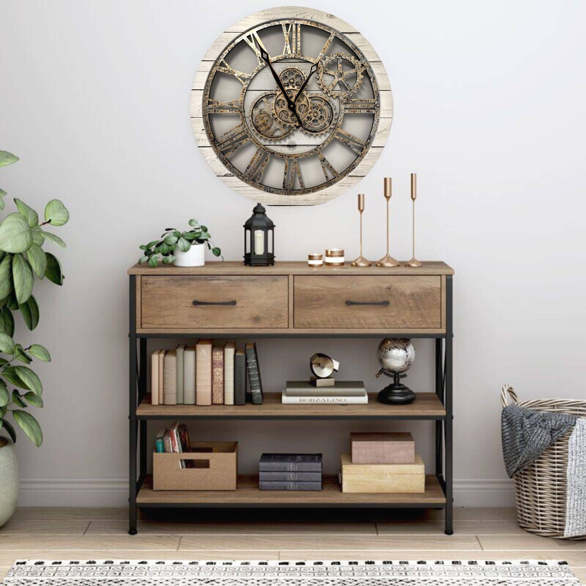 The Gears Clock - Wholesale Wall Clock - AMERICA LINE WALL CLOCK 24 INCH WHITE FARMHOUSE7