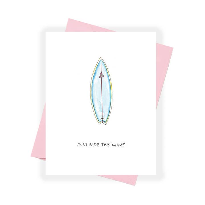 Carte Just Ride the Wave pour la vente par Brittney Banks : Illustration + Paper Goods