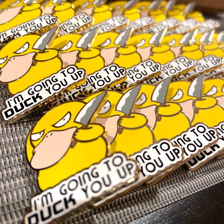Ollybits Pixel Art - Wholesale Lapel Pin/Button - IM GOING TO DUCK YOU UP Enamel Pin