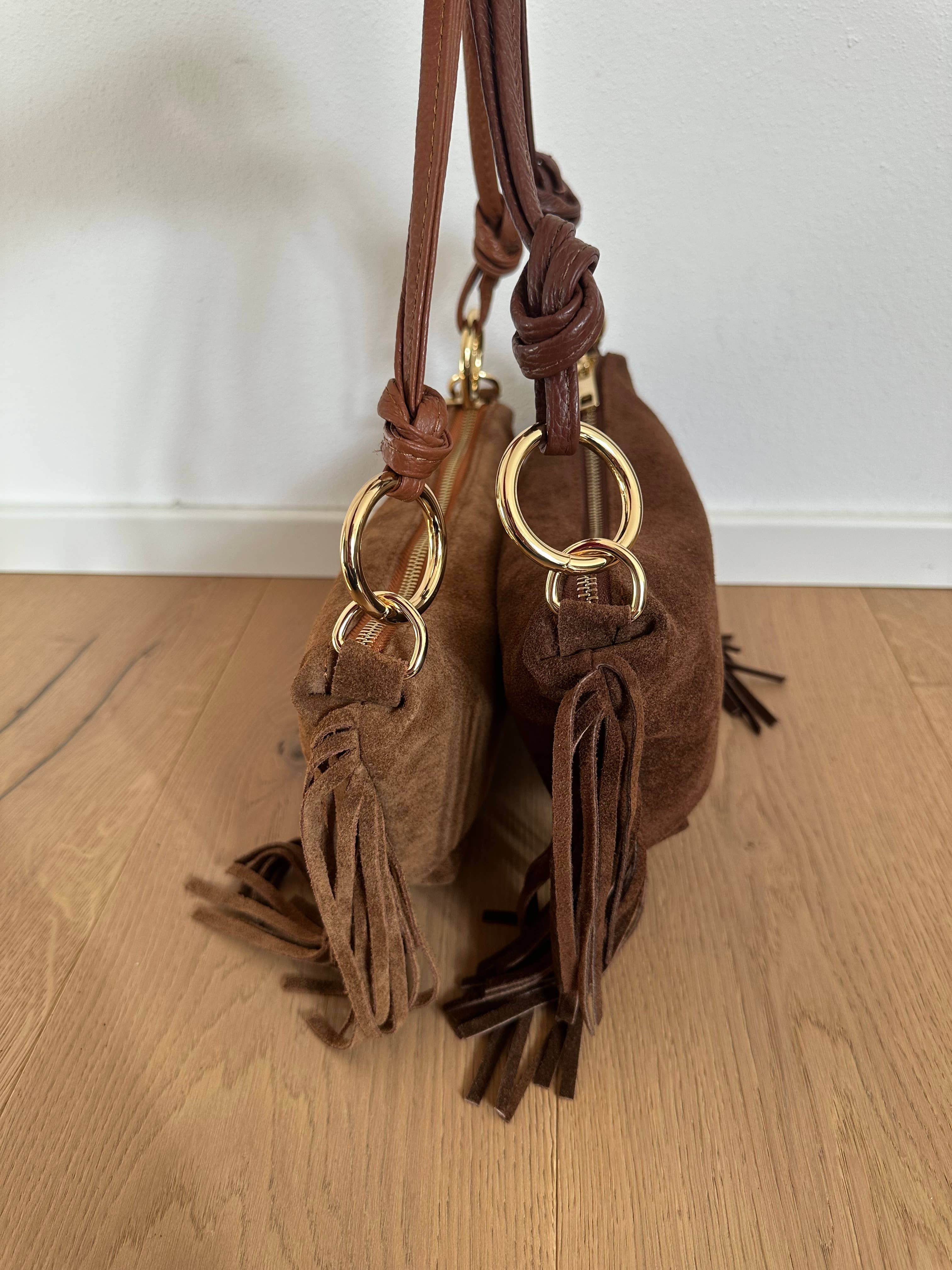 Zhade – wholesale Axelremsväska – Dam – MUSA- mocka och fransar13