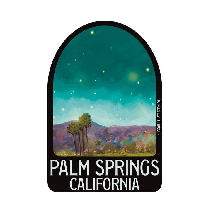 Palm Springs California Sticker/Magnet/Print/Postcard for wholesale by About Town Co