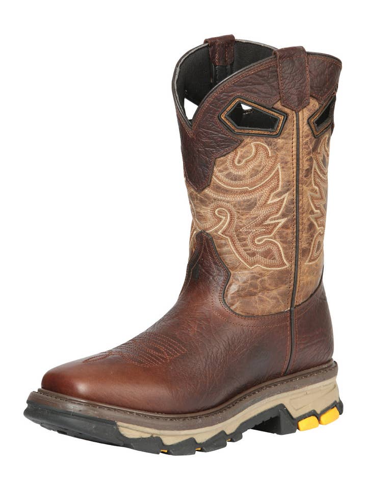 El General Western Wear – Großhandel Cowboystiefel – Herren – El General Rodeo Arbeitsstiefel, Leder, Braun, 44685
