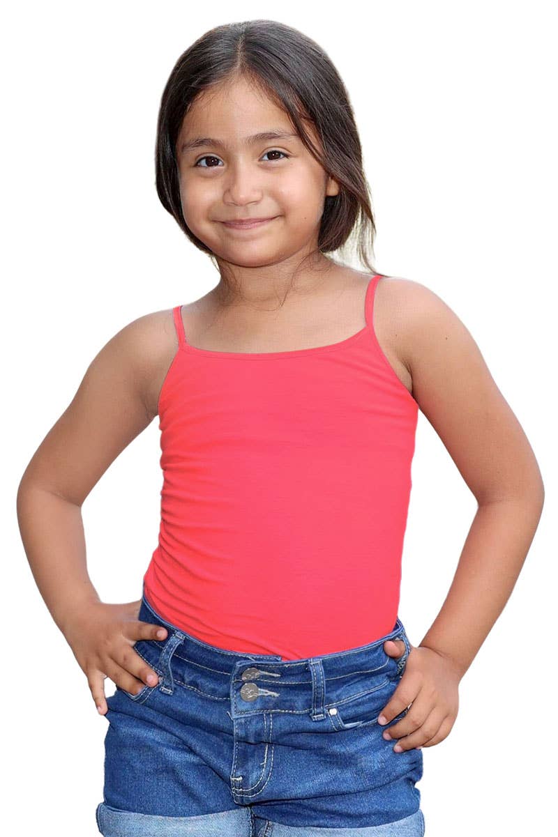 Cutie Patootie Clothing - Wholesale Tank Top - Kids - GKT-16058A Girl's Solid Cami Tank Soft Cotton Lycra5