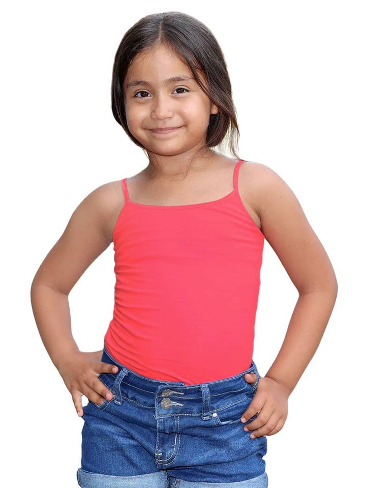Cutie Patootie Clothing - Wholesale Tank Top - Kids - GKT-16058B Girl's Solid Cami Tank Soft Cotton Lycra6