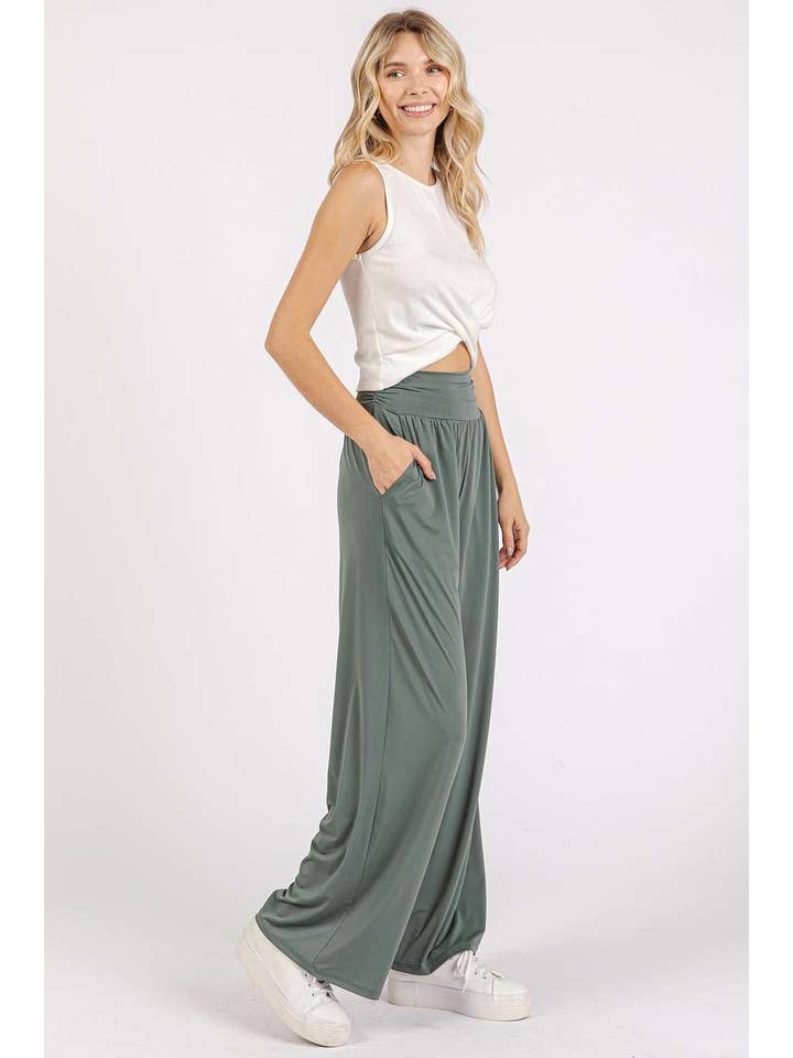 mittoshop - Wholesale Athletic pants – Women′s - YOGA AIR STRETCH BANDED WAIST STRAIGHT LEG PANTS11