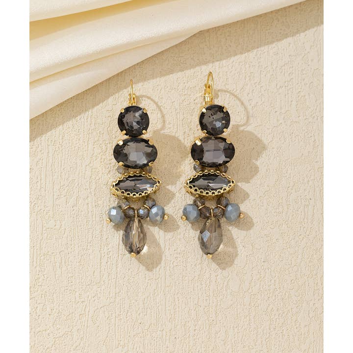 Blossom bijoux - Wholesale Dangle Earrings - Dangling earrings with rhinestone tassels – 26AHBOL021