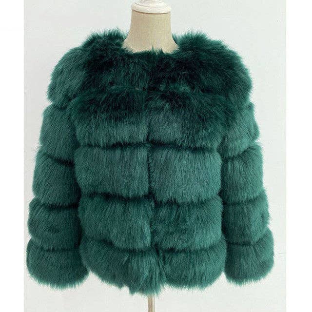 Marayn – wholesale Jacket – Women's – Luxury Faux Fox Fur Short Jacket for Women7