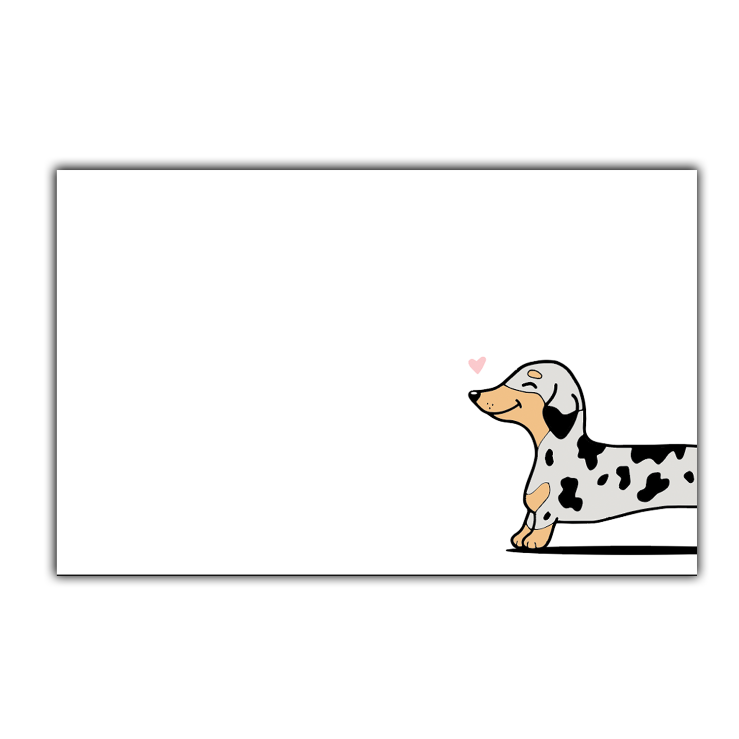 Kiss and Punch - Wholesale Stationery/Notecard Set - Mini Notecard Set of 60 - Wiener Dog1