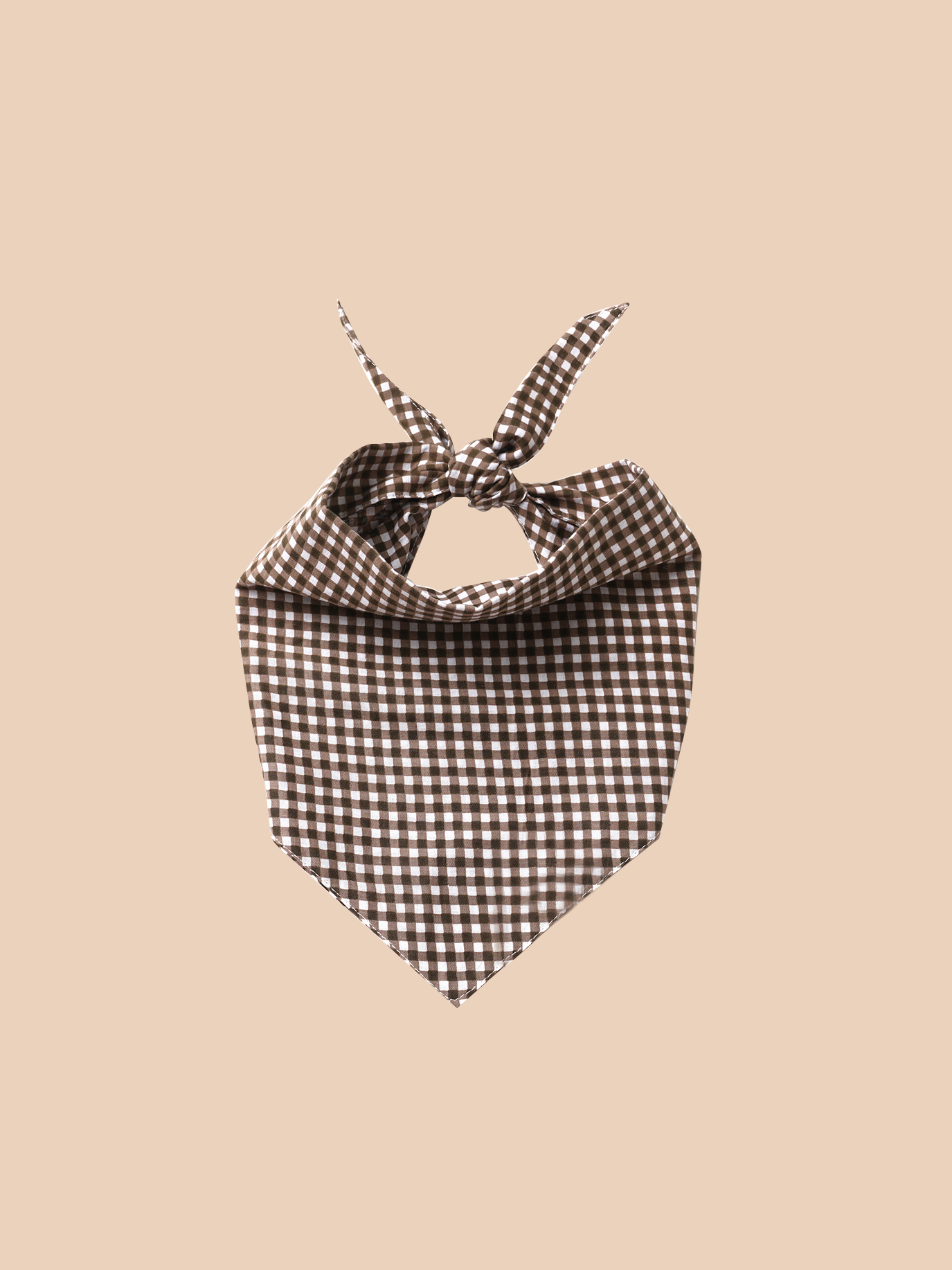 Scout's Honour Pty Ltd – wholesale Pet bandana – Dog – Brown Gingham Scout Bandana for dogs0