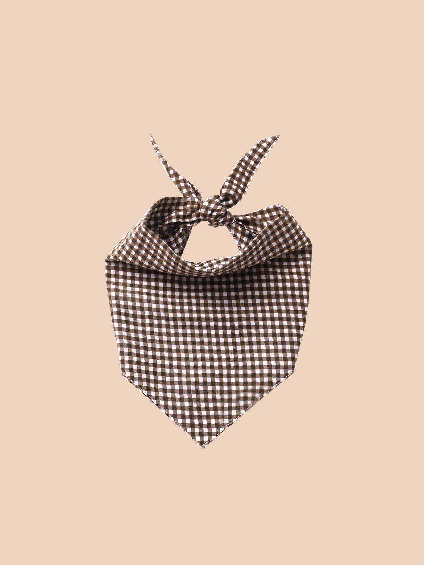 Scout's Honour Pty Ltd – wholesale Pet bandana – Dog – Brown Gingham Scout Bandana for dogs