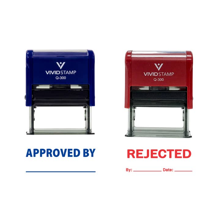 APPROVED / REJECTED By Date Self Inking Rubber Stamp - 2 PACK for wholesale by All Quality