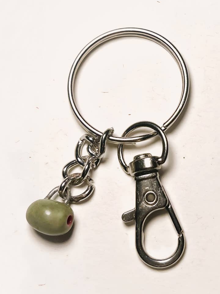 Handmade Ceramic Olive Charm for wholesale by bystphie
