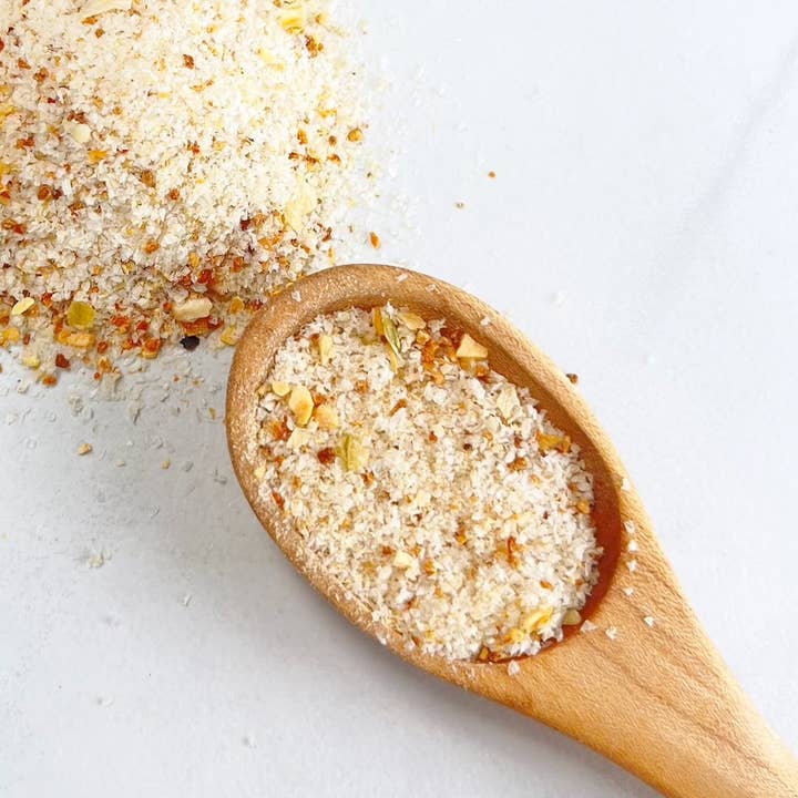 Handblandat Infuserat Havssalt - Apelsin Ingefära Vitlök-Bulk W för wholesale av Salt Sisters