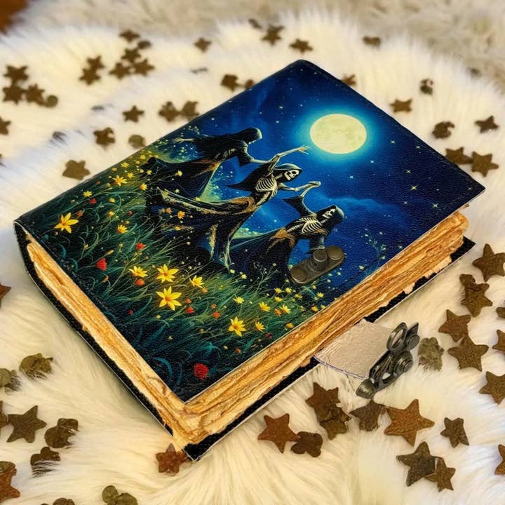 MNM HANDICRAFTS - Wholesale Journal/Diary - Leather Grimoire Journal Moon Tree Book of Shadows Witchcraf2