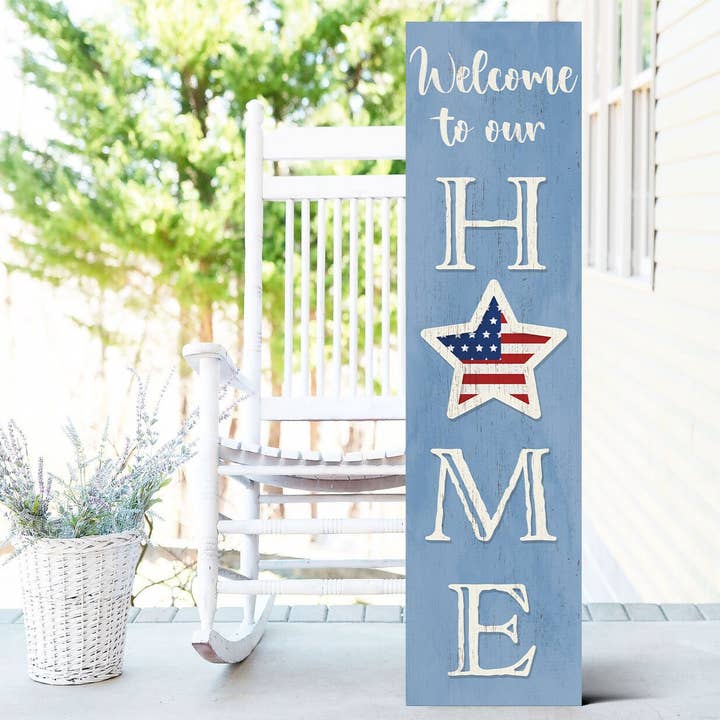 Charmig 4 juli Välkomstskylt för Veranda - Rustik Patriotisk Heminredning för wholesale av TX USA Corporation