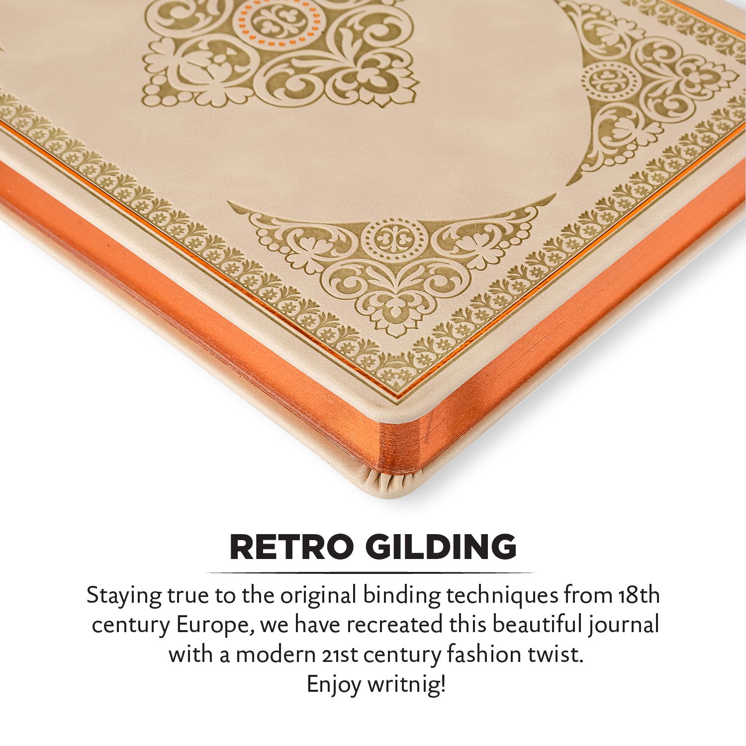 Victoria's Journals - Wholesale Notebook - Victoria's Journals Antique Style Diary Vegan (Apricot)3