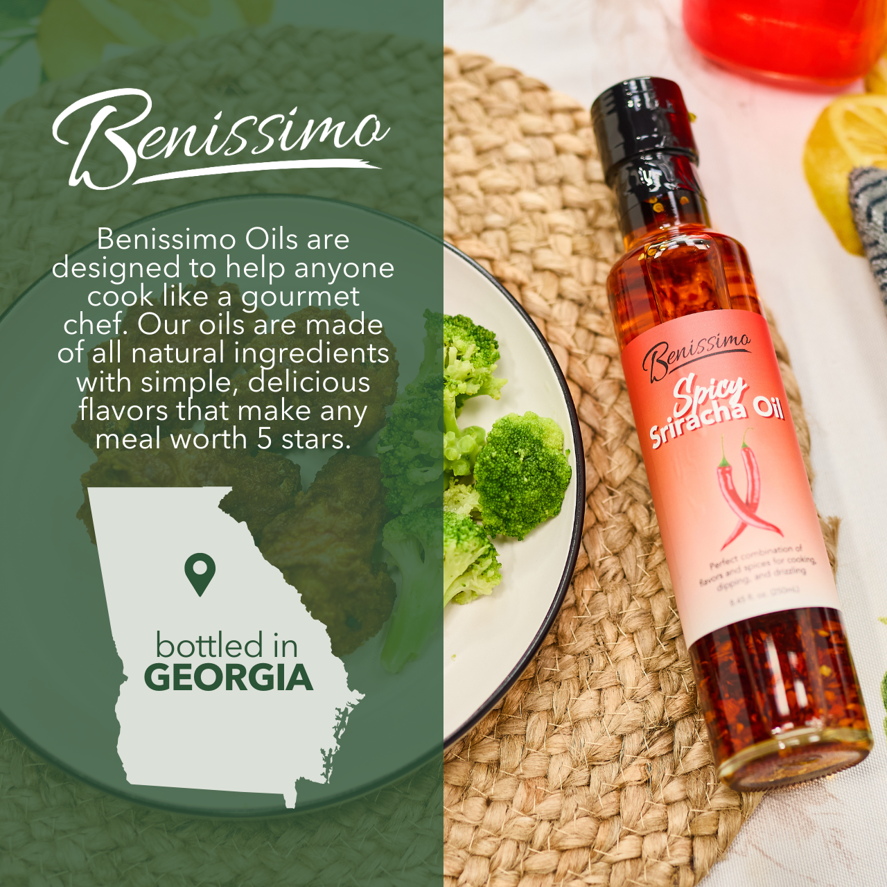 Benissimo - Wholesale Olijfolie - Sriracha Olie 8,45 oz5