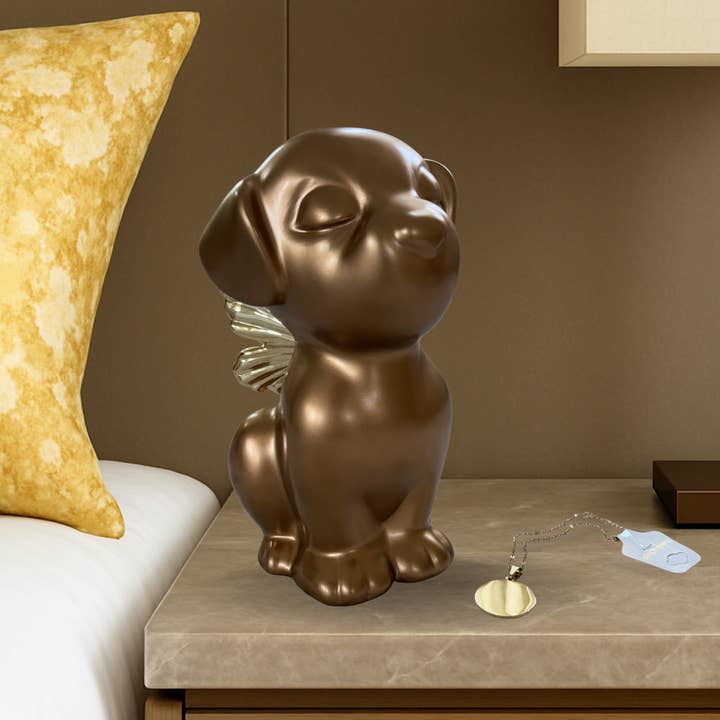 Urne pour chien ange retriever - Or pour la vente par G'Night Fetcher