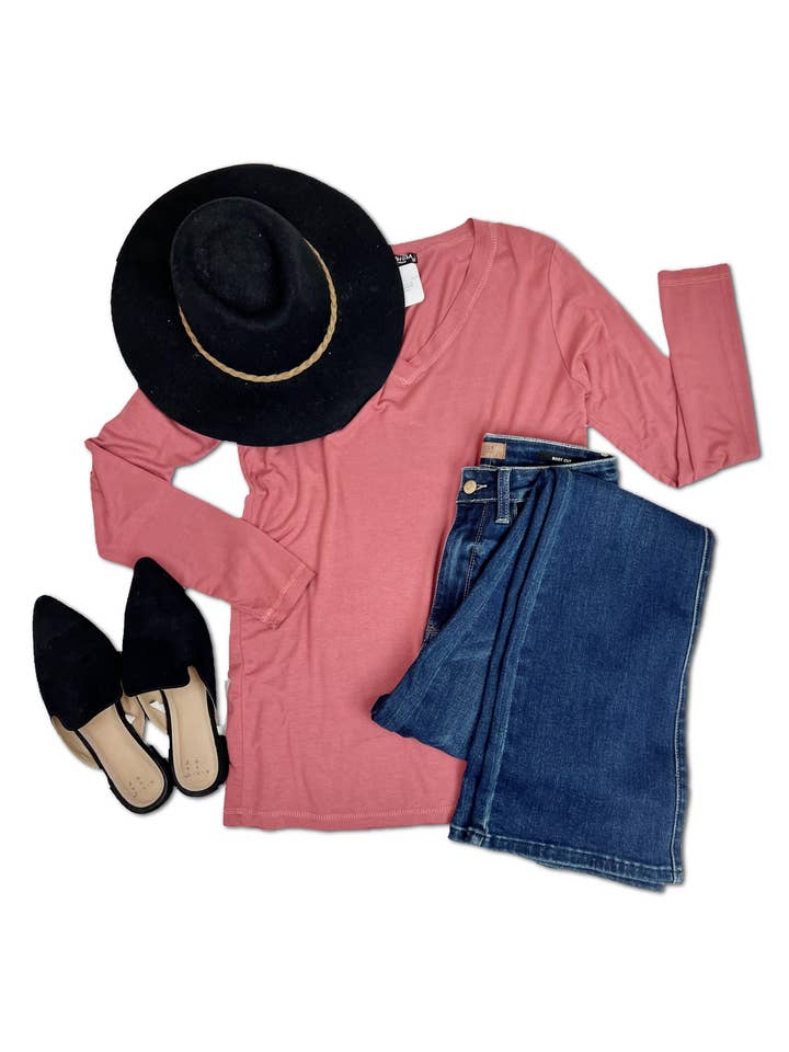 Boutique Simplifed - Wholesale Knit Top - Women's - Take Me Everywhere - Marsala5