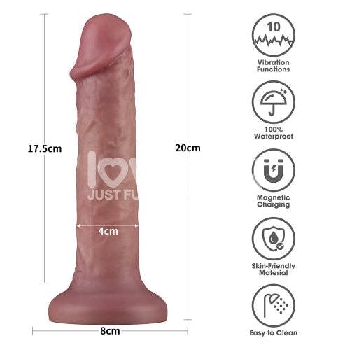 LOVETOY - Wholesale Sex Toy - 8'' Vibrating Dual Density Power Cock1