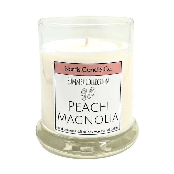 SUMMER - Peach Magnolia soy candle for wholesale by Norris Candle Co.