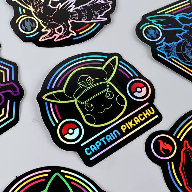 Pokemon Hologram Neon Glow Deco Stickers Pack for wholesale by K-Wonderland