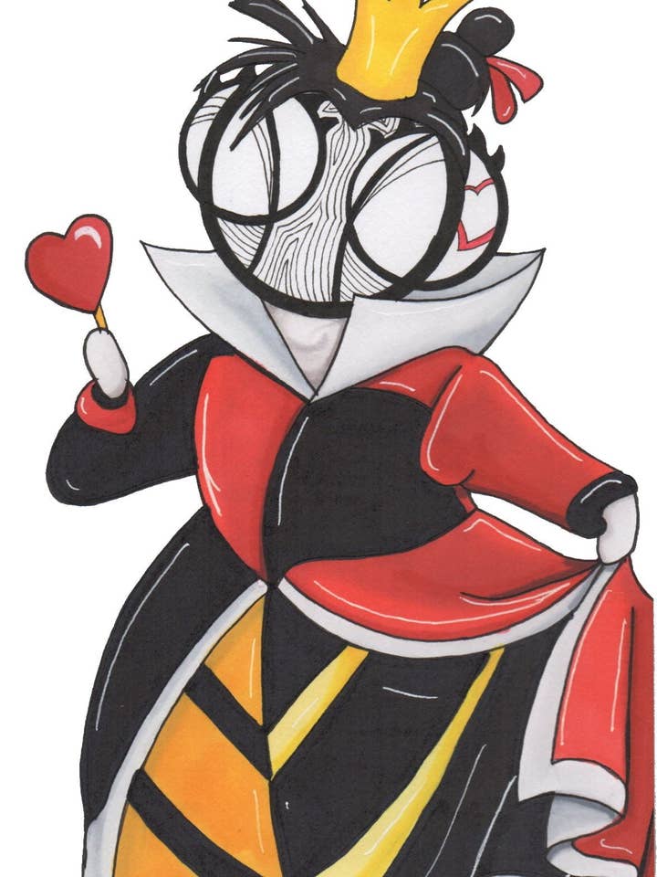 Lámina de arte Reina de corazones para venta al por mayor de Harth Creations