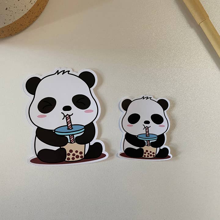 Fig Tree Works - Wholesale Sticker - Panda Boba Vinyl Sticker1