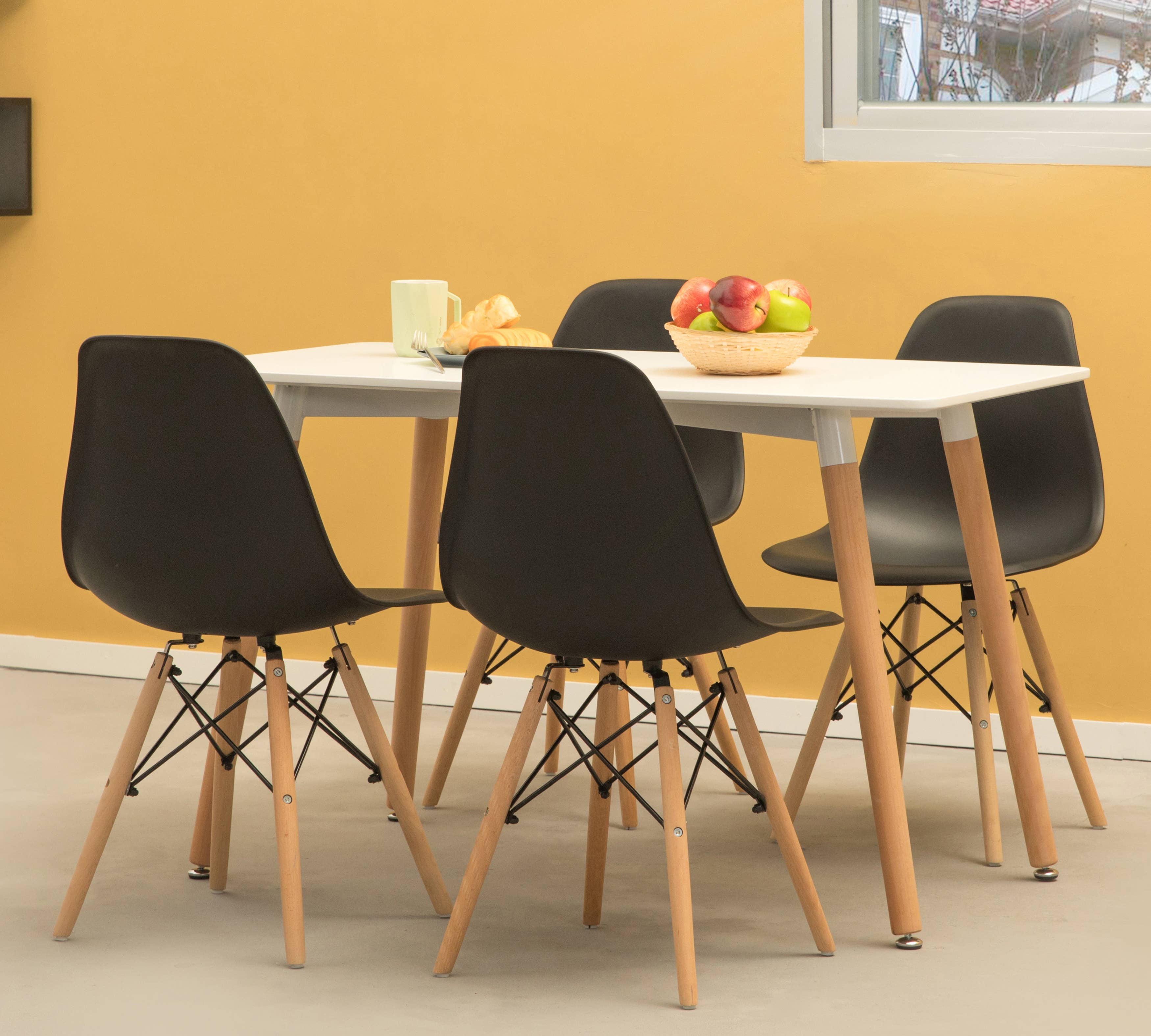 Quickway Imports - Wholesale Chair - Plastic DSW Shell Dining Chair with Wooden Dowel Eiffel Legs28