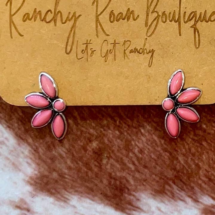 Western Design Stone Stud Earrings for wholesale by Ranchy Roan Boutique