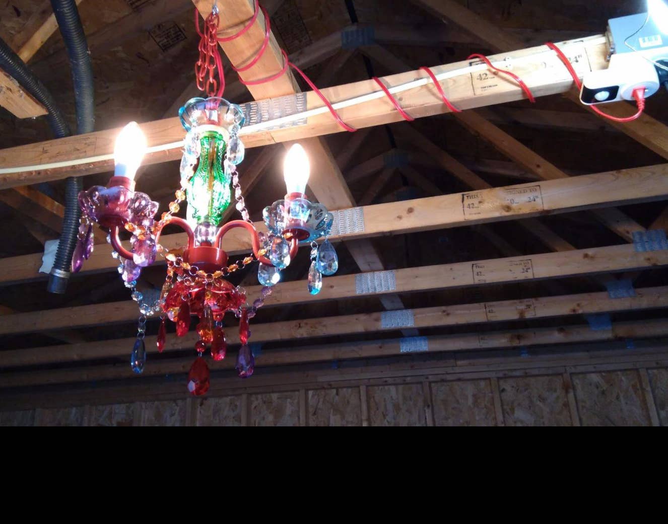 Think Brink - Wholesale Chandelier/Hanging Light - 3 Light Multi Colored Plug-in Chandelier6